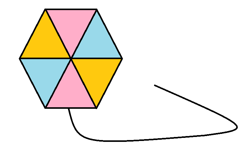 בניית עפיפון משושה