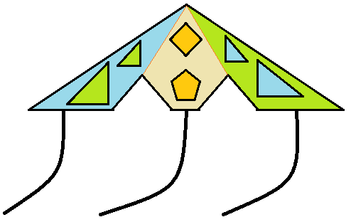 ציור של עפיפון לצביעה